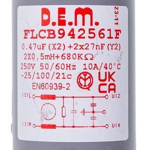 Сетевой фильтр FLCB942561F для стиральной машины Indesit С00064559 00000008015 фото
