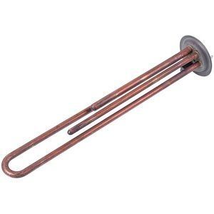 Тен для бойлера 34013320000 Kawai 1300W (медь) L=310mm фланец 64mm, 2 трубки (под анод M4) 00000048331 фото