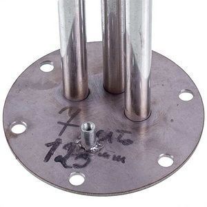Фланец под сухие тени для бойлера Bosch 1600W D наружный=125mm L трубок=430mm (под анод М8) 00000048339 фото