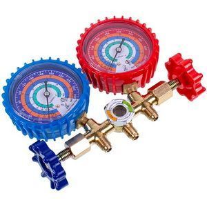 Манометрический колектор 2-вентильний XM-R572G R-410 (R-22 R-134 R-404) + шланги 3шт.x1800mm 00000041509 фото