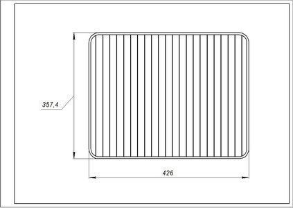 Решітка 426x357,4mm для духовки Electrolux 140066595012 00000034591 фото
