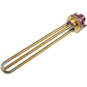 Тен для бойлера с термостатом 4000W (медный) L=255mm фланец 54mm 1 трубка под датчик 00000048601 фото