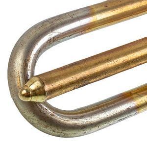 Тен для бойлера с термостатом 4000W (медный) L=255mm фланец 54mm 1 трубка под датчик 00000048601 фото