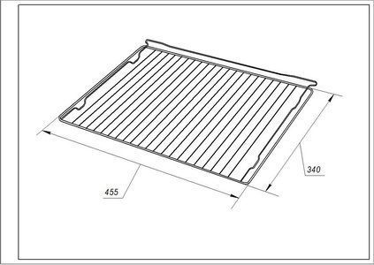 Решітка AC054 для духовки Gorenje 860954 455х340mm 00000015588 фото