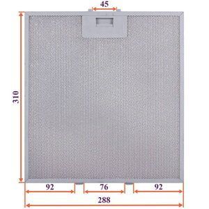Фильтр жировой (металл.) для вытяжки 288x310x8mm (под защелки, универсальный) 00000056159 фото