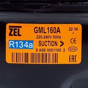Компресор для холодильника Zanussi ZEL GML160А R134a 160W (з пусковим реле ZNB68-120P15C) 00000041584 фото
