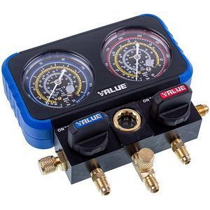 Манометричний колектор 2-вентильний VALUE VRM2-B-501 NAVTEK + шланги 3шт.x1500mm 00000043078 фото