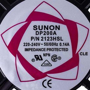 Вентилятор квадратный SUNON DP200A 2123HLS 120x120x38mm 220-240V 0,14A 00000047507 фото