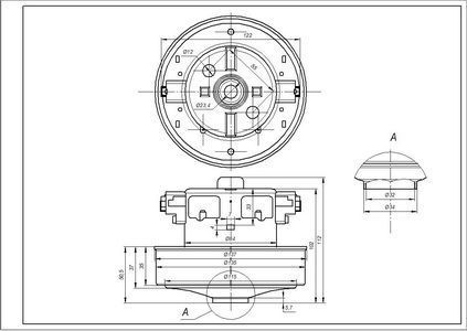 Двигатель для пылесоса Samsung DJ31-00005H 1560W D=135/84mm H=35/102mm (с выступом) 00000000107 фото