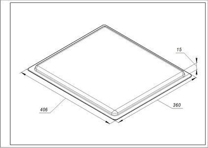 Эмалированный противень AC037 для духовки Gorenje 406x360x15mm 334774 (691338) 00000005586 фото