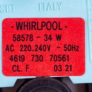 Помпа (насос) 34W 58578 для пральної машини Whirlpool 481236018529 00000016916 фото